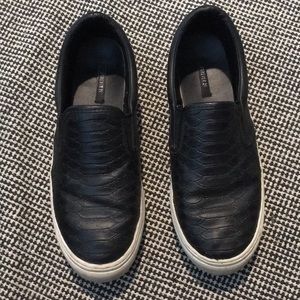 Fake leather pull-on/slip-on shoes